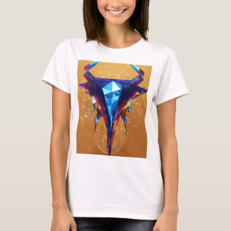 T-shirt Voici le design d'un cerf de cristal qui monte en