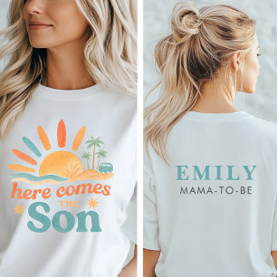 T-shirt Voici Le Fils Garçon Baby shower Maman Pour Être