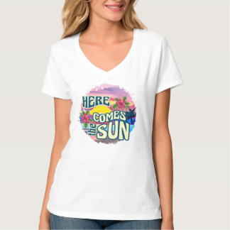 T-shirt Voici le Sun Retro Tropical Hawaiian Beach