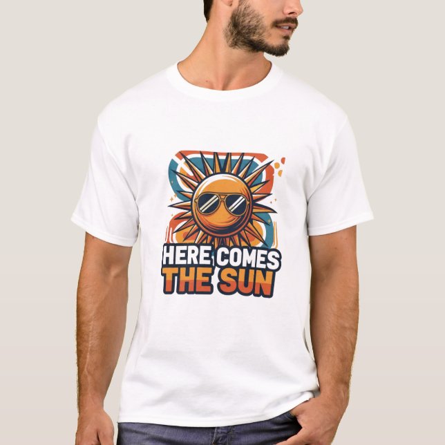 T-shirt Voici Le Vintage Sun Retro (Devant)