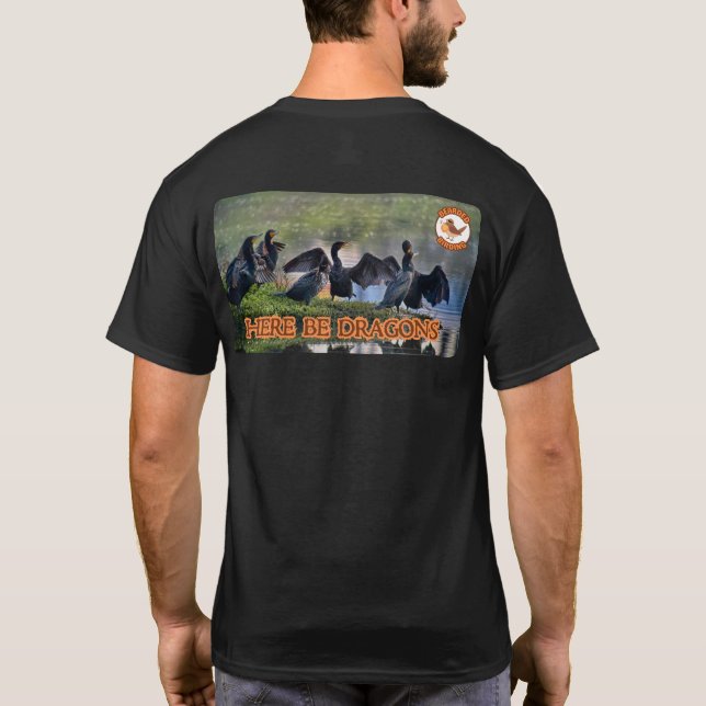 T-shirt VOICI LES DRAGONS et les petits oiseaux à l'oreill (Dos)