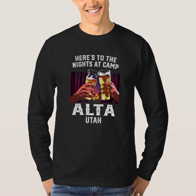 T-shirt Voici Les Nuits Au Camp Alta Camping Utah Camp (Devant)