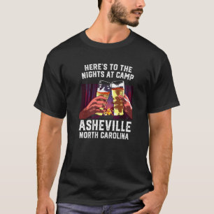 T-shirt Voici Les Nuits Au Camp Asheville Camping Drin