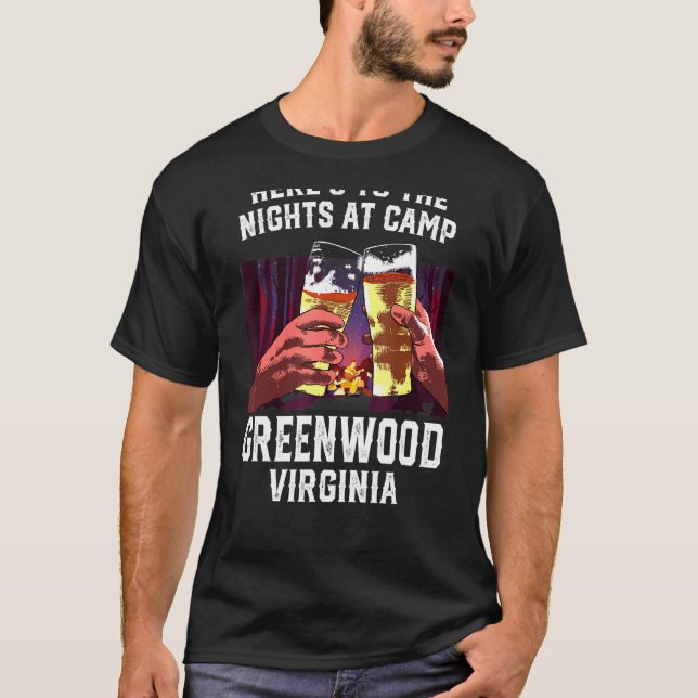 T-shirt Voici Les Nuits Au Camp Greenwood Camping Virg (Devant)