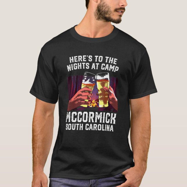 T-shirt Voici Les Nuits Au Camp Mccormick Camping (Devant)