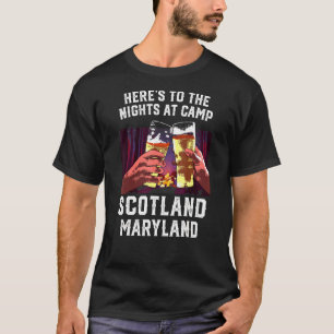 T-shirt Voici Les Nuits Au Camp Scotland Camping Maryl