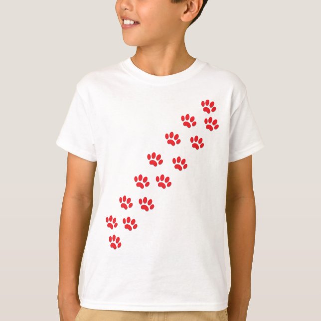 T-shirt Voici les pattes de chat Kitty (Devant)