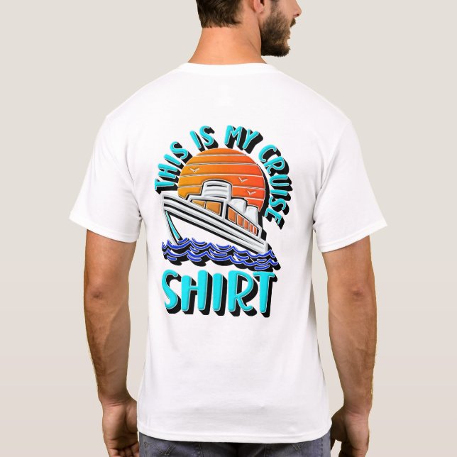 T-shirt Voici ma chemise de croisière au coucher du soleil (Dos)