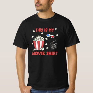 T-shirt Voici Ma Chemise De Film Cinéma Popcorn En Regarda