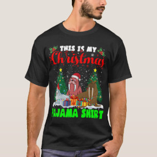T-shirt Voici ma chemise de Noël en pyjama Père Noël ELF R