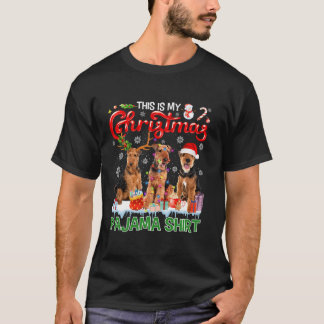 T-shirt Voici Ma Chemise De Pajamas Airedale Terrier Chien