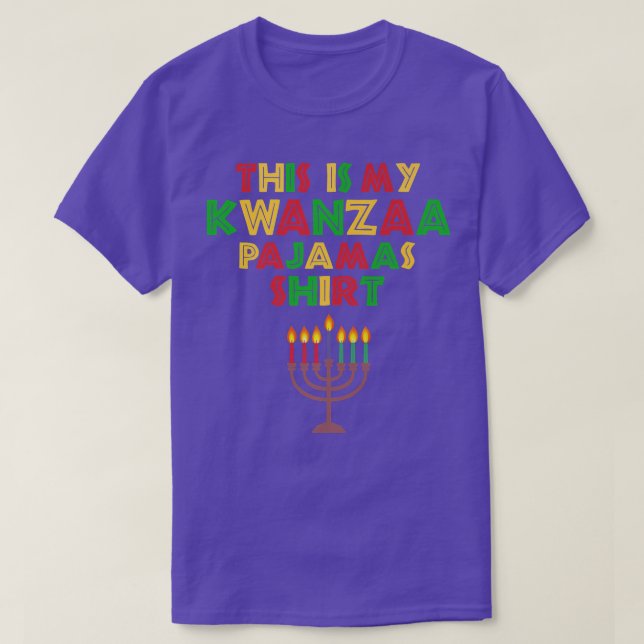 T-shirt Voici Ma Chemise De Pajamas Kwanzaa Africain Améri (Design devant)