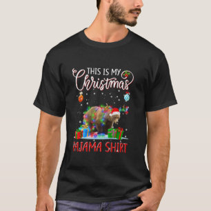 T-shirt Voici ma chemise de pyjama de Noël Ours Noël L