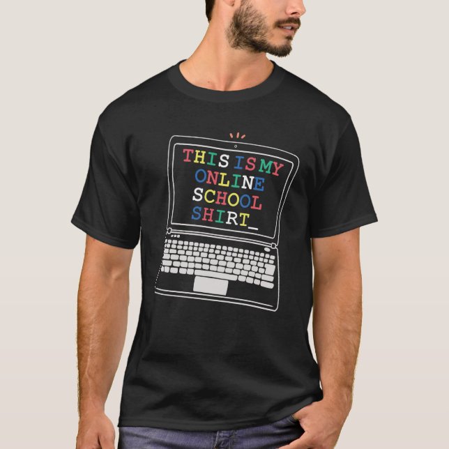 T-shirt Voici ma chemise d'école en ligne (Devant)