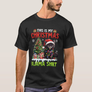 T-shirt Voici ma chemise en pyjama mignonne Père Noël au c