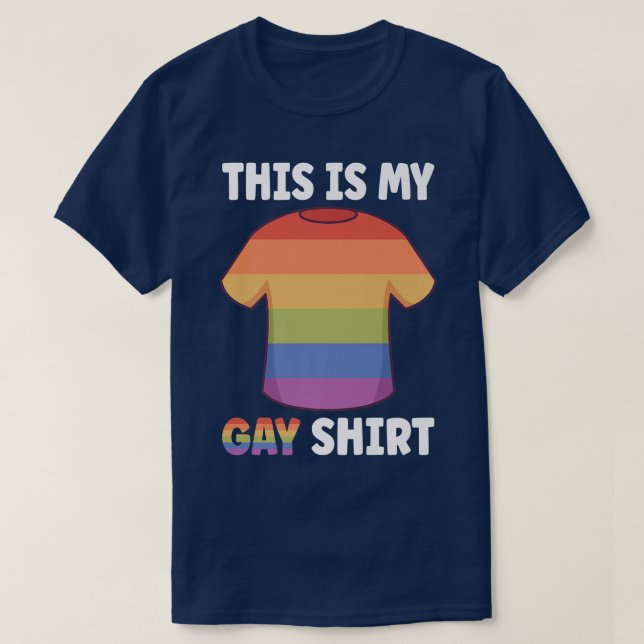 T-shirt Voici Ma Chemise Gay LGBTQ Ally Rainbow Flag LGBTQ (Design devant)