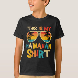 T-shirt Voici Ma Chemise Hawaïenne Costume Tropical Luau P