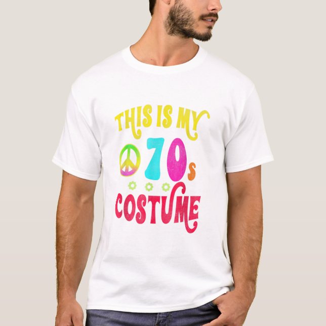 T-shirt Voici ma les années 70 chemise Super de la paix Ha (Devant)