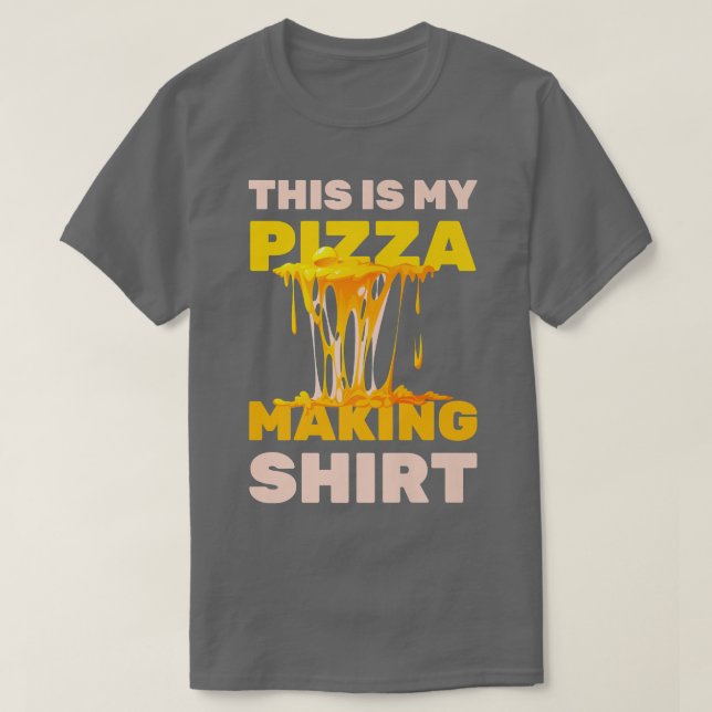 T-shirt Voici Ma Pizza Fabriquant Chemise Pizza Maker Prem (Design devant)