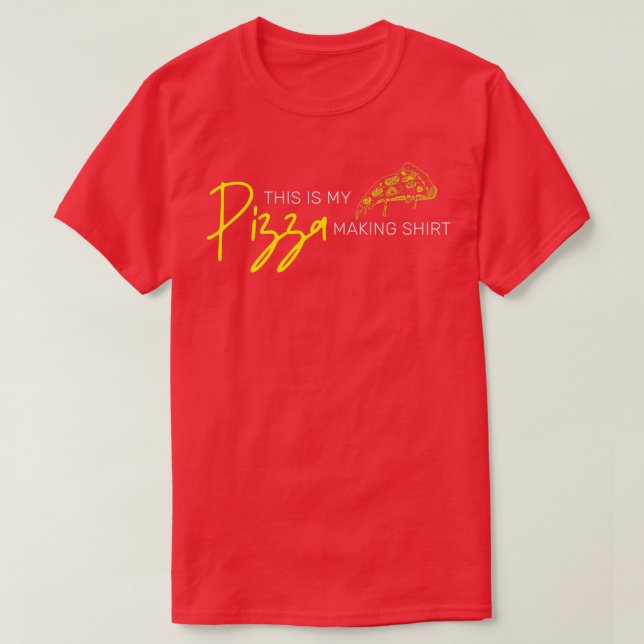 T-shirt Voici Ma Pizza Fabriquant Chemise Pizza Maker Prem (Design devant)