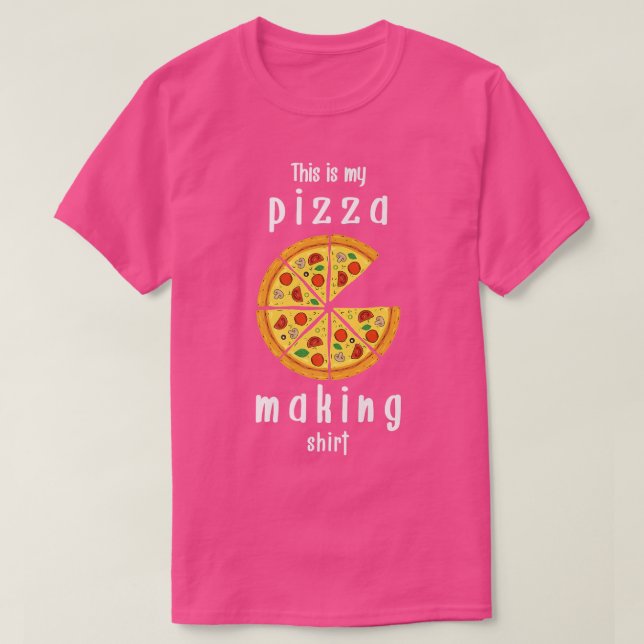 T-shirt Voici Ma Pizza Fabriquant Pizza Maker 1787  (Design devant)