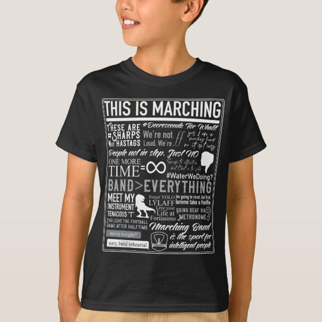 T-shirt Voici Marching Band - Drôle Bande Marching Bande D (Devant)