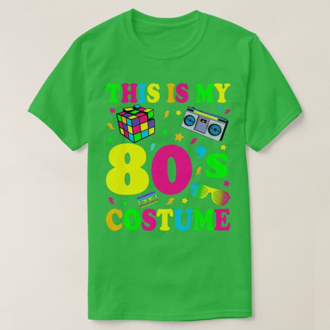 T-shirt Voici mes 80s Costume vêtements cadeaux 80 Retro (Design devant)