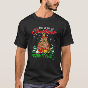 T-shirt Voici Mon Amoureux des chiens de caniche de Noël e