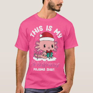 T-shirt Voici Mon Axoltol De Noël Salamander Kawaii