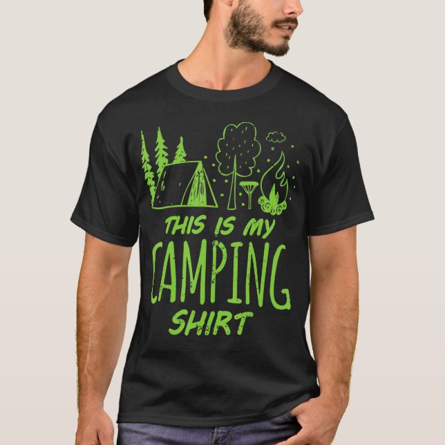 T-shirt Voici Mon cadeau Camping Camper (Devant)