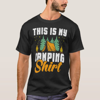 T-shirt Voici Mon Camping Camper Camping Camping Extérieur