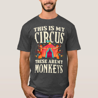 T-shirt Voici Mon Cirque Voici Ma Famille De Singes