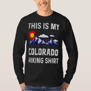T-shirt Voici Mon Colorado Randonnée Denver Drapeau Co Sou