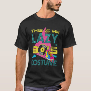 T-shirt Voici Mon Costume 90s Costume Vinyl Musique Partie