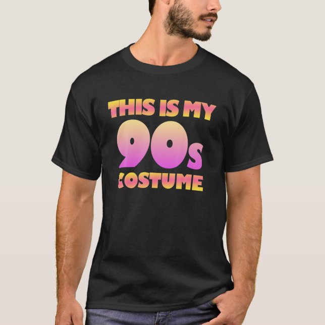 T-shirt Voici Mon Costume 90S Halloween 90S Costume Enfant (Devant)