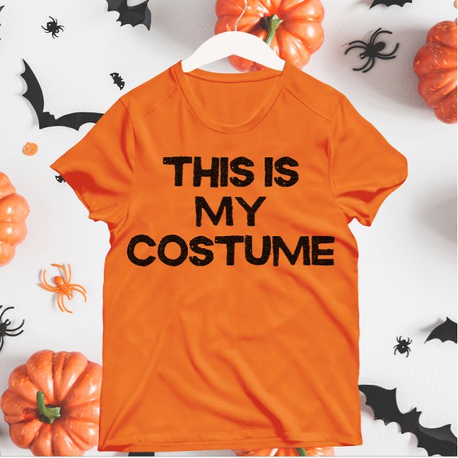 T-shirt Voici mon costume cadeau Halloween noir et orange (Créateur téléchargé)