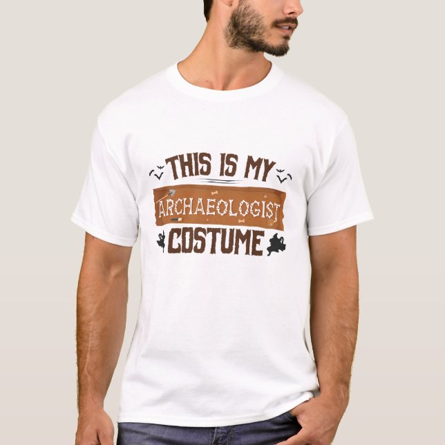 T-shirt Voici Mon Costume D'Archéologue Halloween (Devant)
