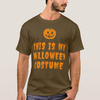 T-shirt Voici Mon Costume D'Halloween Lazy Avec Jack O Lan