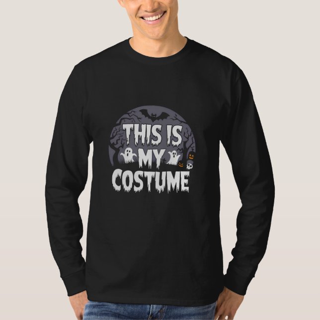 T-shirt Voici mon costume Halloween (Devant)
