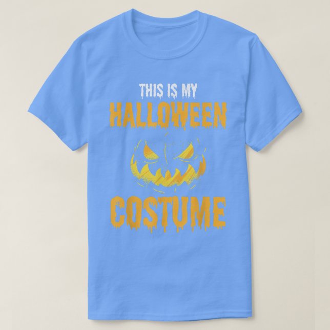 T-shirt Voici Mon Costume Halloween Enfants Citrouille Hal (Design devant)