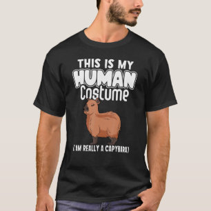 T-shirt Voici Mon Costume Humain Je Suis Vraiment Un Capyb