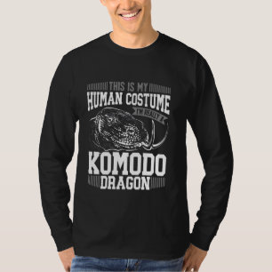 T-shirt Voici Mon Costume Humain Reptile Lizard Komodo Dra