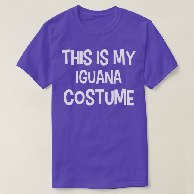 T-shirt Voici mon costume IGUANA Halloween Simple Costume (Design devant)