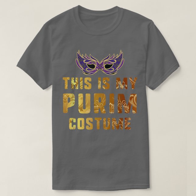 T-shirt Voici Mon Costume Purim Juif Joyeux Purim Holida (Design devant)