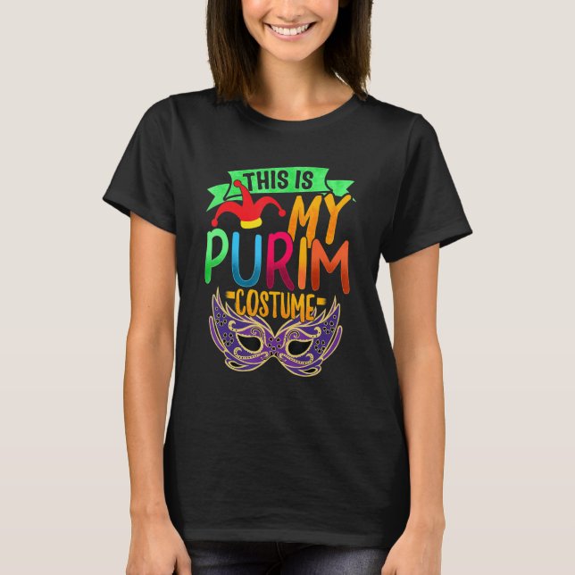 T-shirt Voici Mon Costume Purim Juif Joyeux Purim Holida (Devant)
