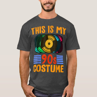T-shirt Voici Mon Costume Vinyl 90s Music Theme Party