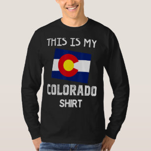 T-shirt Voici Mon Drapeau Colorado Drapeau Co Souvenir Mon