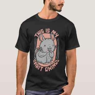 T-shirt Voici Mon Esprit Animal Court Tail Chinchilla