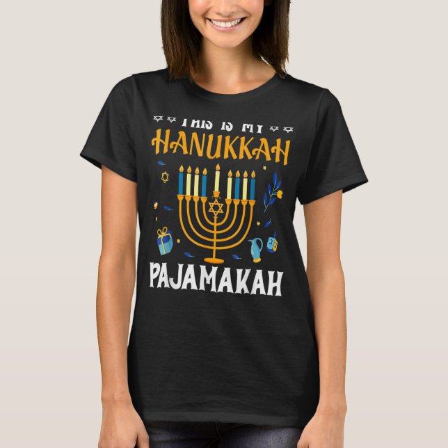 T-shirt Voici Mon Hanoukka Pajamakah Hanoukka Man Women (Devant)