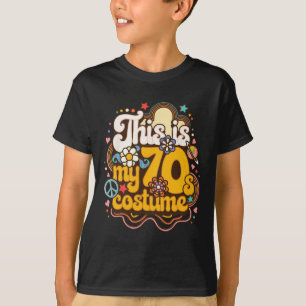 T-shirt Voici Mon les années 70 Costume Thème Partie Hippi